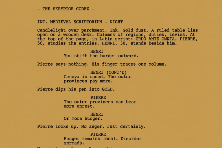 Beispielfoto Drehbuch