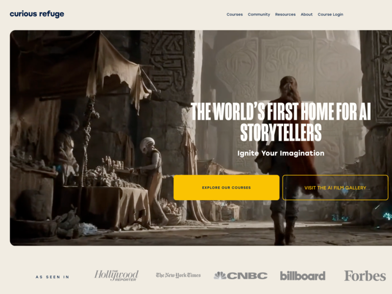 Homepage Curious Refuge